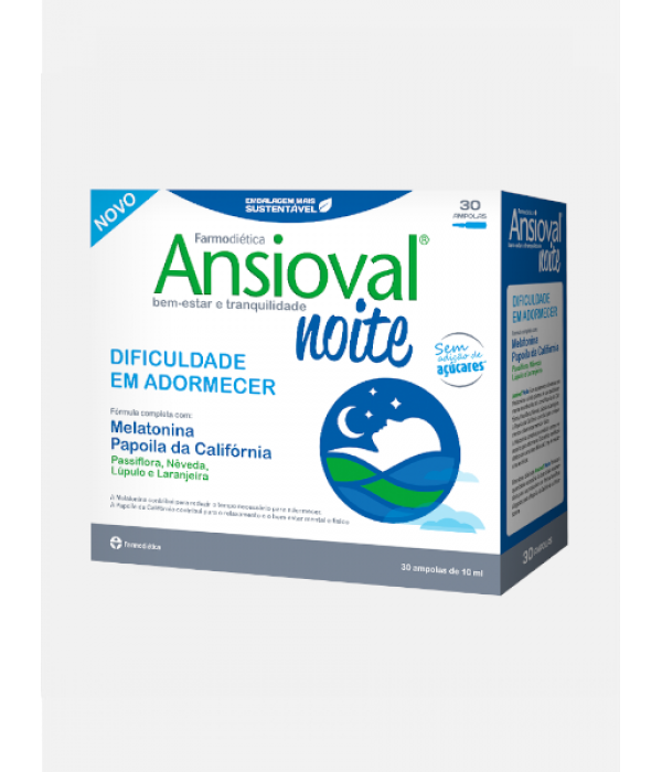 Ansioval Noite - 30 Ampolas - Farmodietica